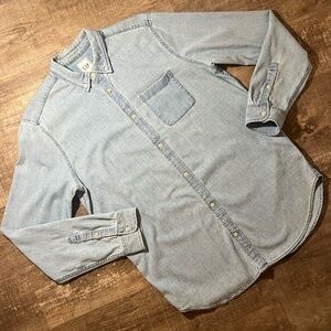 Gap Men's Denim Shirt | Large Tall | Light Blue